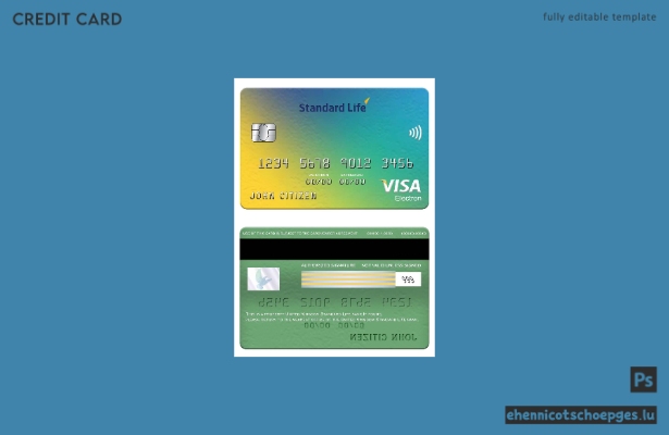 Beispielvorschau der Standard Life Bank Visa Electron Karte (Vereinigtes Königreich)